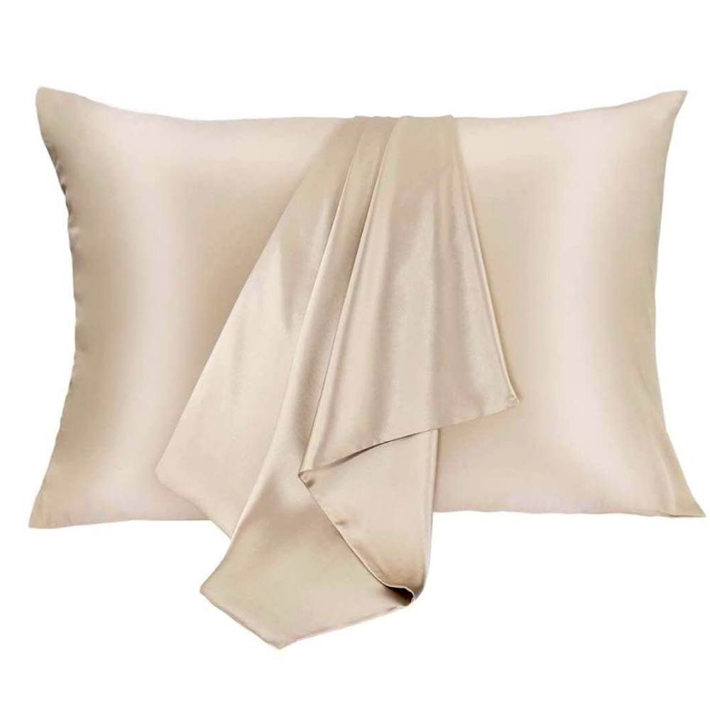 100% Mulberry Silk Pillowcases in Buff Beige NWT- FOUR pillowcases total